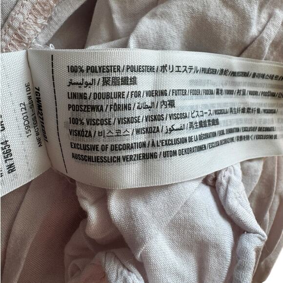 Abercrombie & Fitch Floral Mini Dress Size SMALL Babydoll Ruffle Romantic Pink - Picture 7 of 9